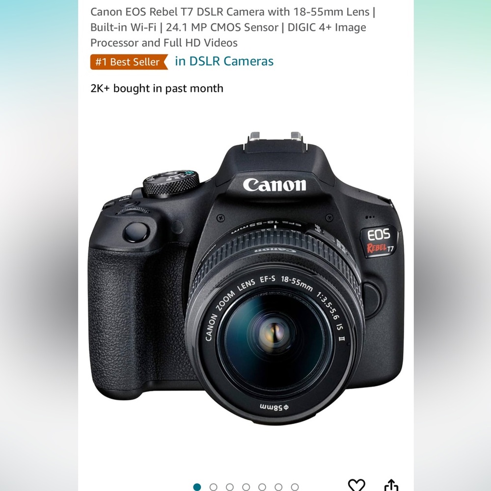 Canon EOS rebel T7 bundle